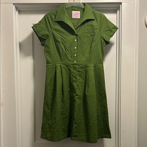Tuesday of California Women’s Vintage-Inspired Olive Green Diner Dress - NWT, S